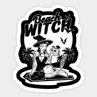 Beach Witch Goth Summer Sticker